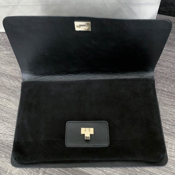 THE LIMITED | 100% Genuine Suede Black Clutch - Picture 7 of 13